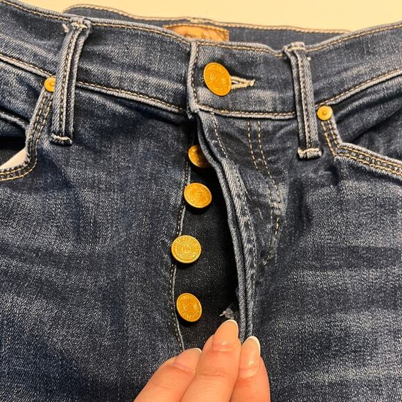 MOTHER Ankle Fray Jeans in Teaming Up size 26 - Picture 10 of 13